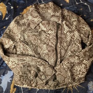1969 S Snake Skin Print Moto Jacket (Child)
